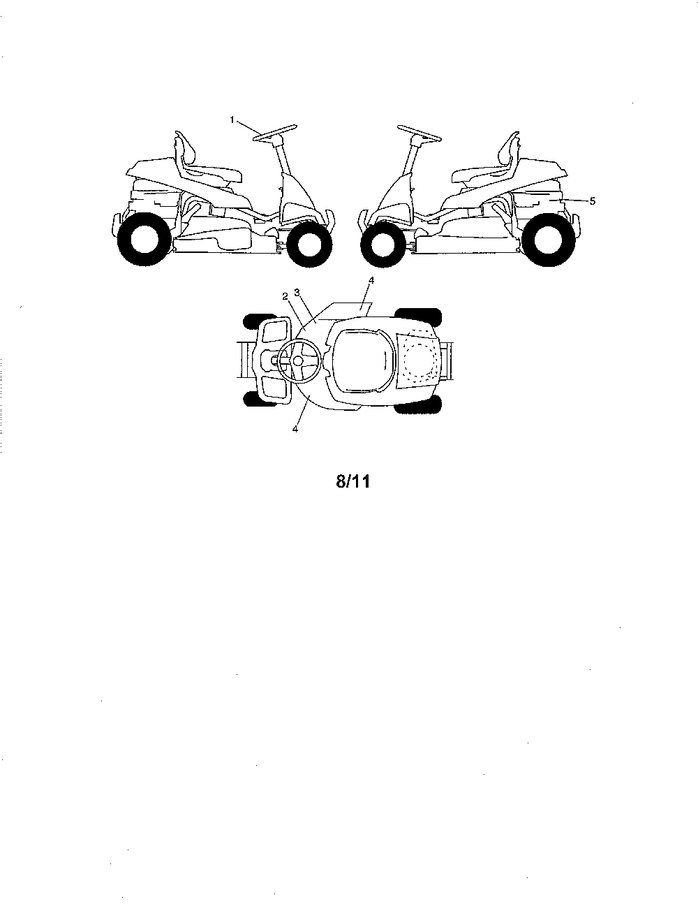 Decals Diagram and Parts List for 96026000100  Weed Eater Lawn Mower